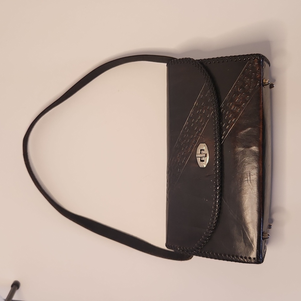 VINTAGE Brown Leather Handbag